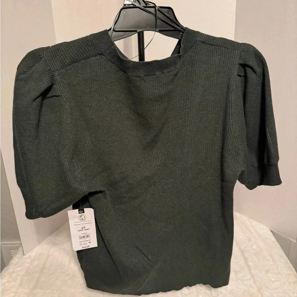 Terra and Sky Sweater- Green - Size 1X - Picture 4 of 5